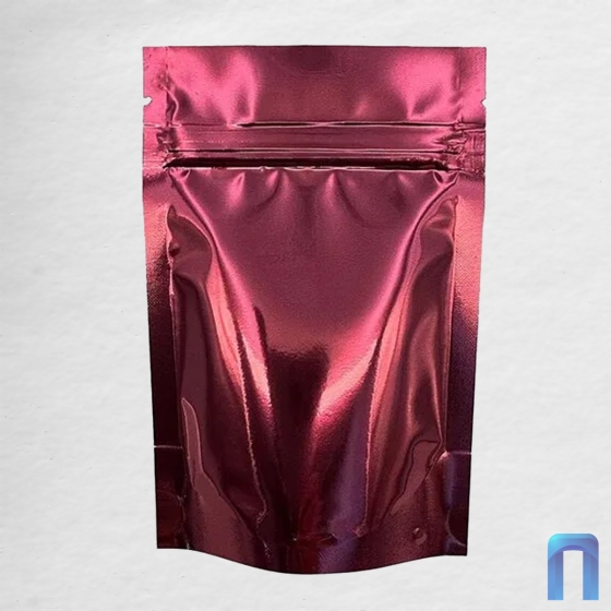 Пакет Дой Пак с замком метал. Бордовый глянец 105×150+(30+30) П202 (50шт/уп)