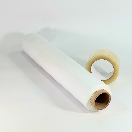 Стрейч пленка первичная 500 мм (2 кг, 20 мкм, белая)