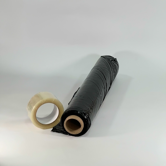 Стрейч пленка первичная 500 мм (2 кг, 20 мкм, чёрная)