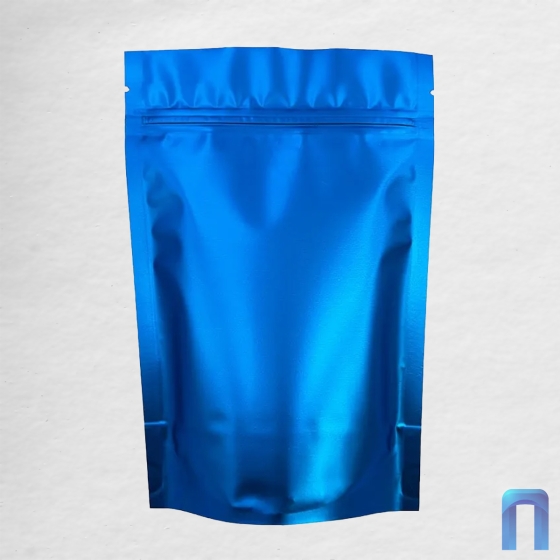 Пакет Дой Пак с замком металлизированный Синий матовый Рефлекс 160×230+(45+45) (50шт/уп)