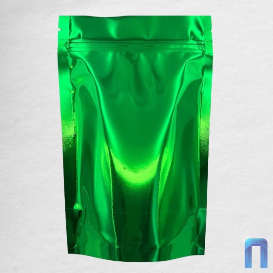 Пакет Дой Пак с замком метал. Зеленый глянец 150×225+(40+40) (50шт/уп)