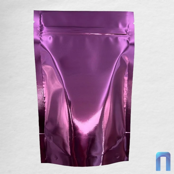 Пакет Дой Пак с замком метал. Фиолетовый глянец 80х120+(30+30) (50шт/уп)
