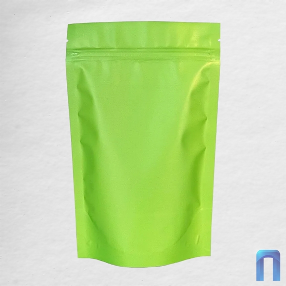 Пакет Дой Пак с замком метал. Салатовый матовый 120×210+(40+40) (50шт/уп)