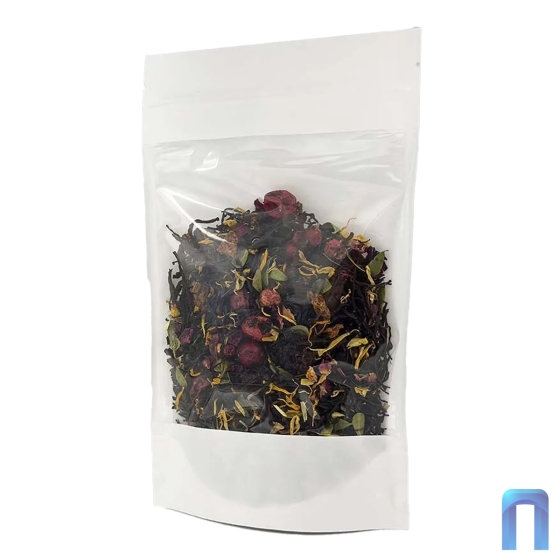 Дой Пак бумажный белый с окном 105×185+(30+30) (50шт/уп)