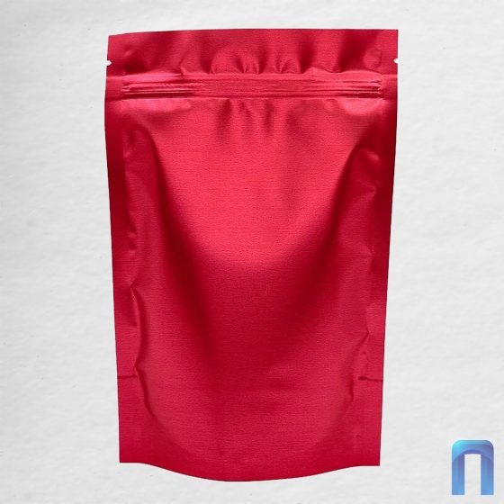 Пакет Дой Пак с замком метал. Красный матовый 120×180+(35+35) (50шт/уп)