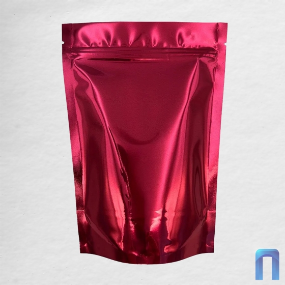 Пакет Дой Пак с замком метал. Красный глянец 105×190+(30+30) (50шт/уп)