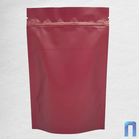 Пакет Дой Пак с замком метал. Бордовый матовый 135×200+(40+40) (50шт/уп)