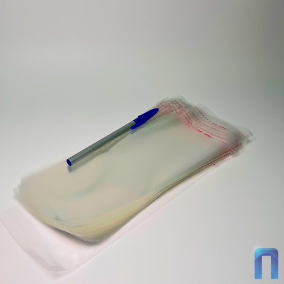 Пакет ПП 9х20 см с клеевым клапаном 3 см (25 мкм, 200 шт в упаковке)