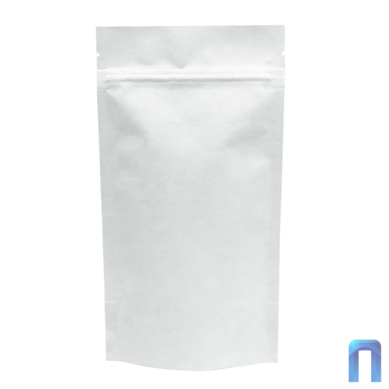 Пакет Дой Пак с замком Бумажный БЕЛЫЙ 150×240+(40+40) (50шт/уп)