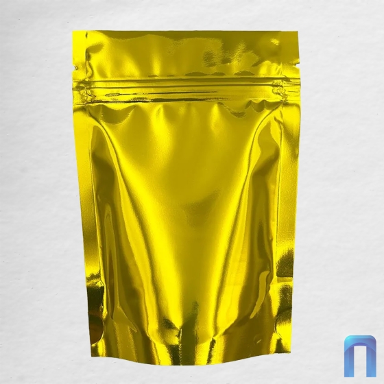 Пакет Дой Пак с замком метал. Золотой глянец 120×185+(35+35) (50шт/уп)