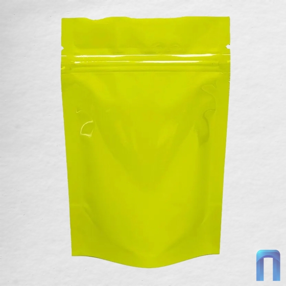 Пакет Дой Пак с замком метал. Салатовый глянец 105×150+(30+30) (50шт/уп)