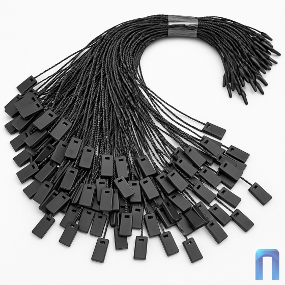 Биркодержатель пломба 150 мм (чёрная, 1000шт)