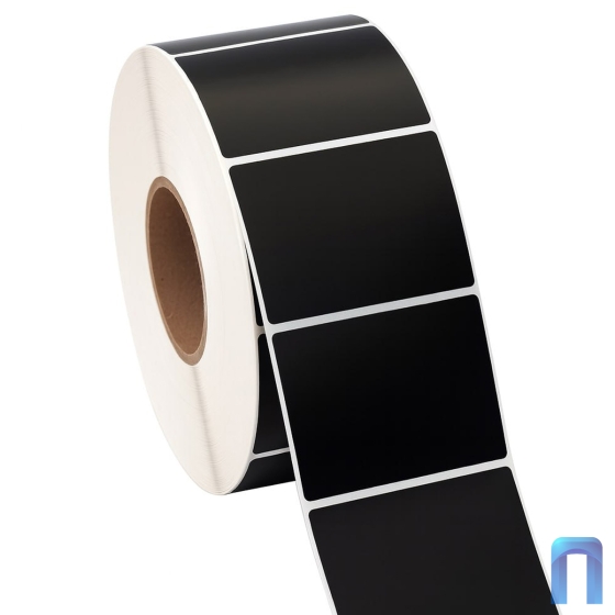 Этикетка термотрансферная полипропиленовая 43х25 мм (1000 шт, чёрная, втулка 40 мм)