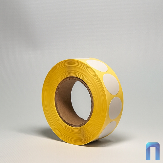 Термоэтикетка ЭКО 15х15 мм (2000 шт, круглая, втулка 40 мм)