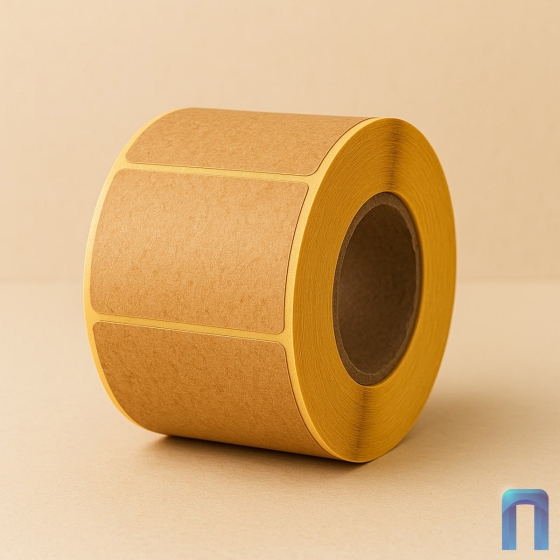 Термоэтикетка ЭКО 100х150 мм (250 шт, крафтовая, втулка 40 мм)