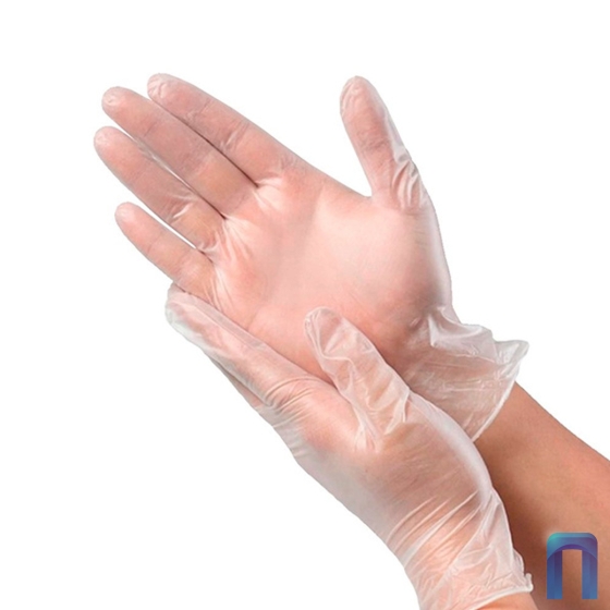 Перчатки смотровые Виниловые Basic одноразовые (L, 4 гр, прозрачные, 50 пар)