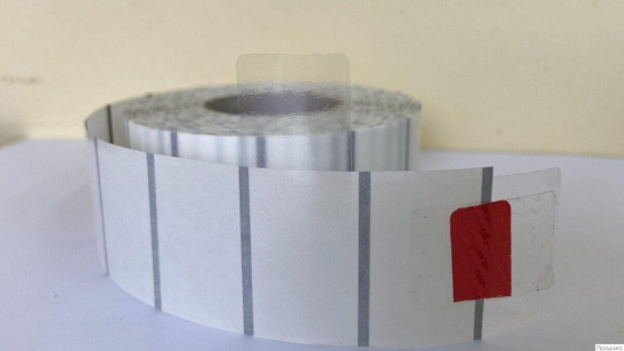 Этикетка термотрансферная полипропиленовая 100х40 мм (1000 шт, прозрачная, втулка 40 мм)