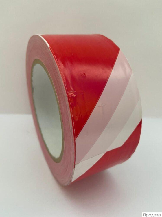 Клейкая лента оградительная 48 мм x 50 м (чёрно-жёлтая, втулка 45 мм)