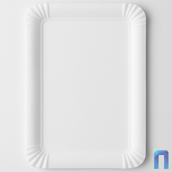 Тарелка 210x140мм мелованная (белая, 50 шт/уп)