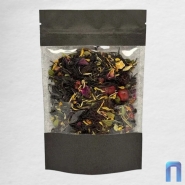 Пакет Дой Пак с замком Бумажный ЧЕРНЫЙ с окном 100 мм 120×185+(30+30) (50шт/уп)