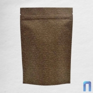 Пакет Дой Пак с замком Бумажный ВОЛНА Коричневый 135×200+(35+35) (2 слоя) П497 (50шт/уп)