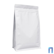 Пакет восьмишовный с замком метал. Белый матовый 135+65х225 (50шт/уп)