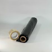 Стрейч пленка первичная 500 мм (2 кг, 20 мкм, чёрная)