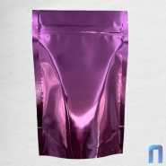 Пакет Дой Пак с замком метал. Фиолетовый глянец 80х120+(30+30) (50шт/уп)