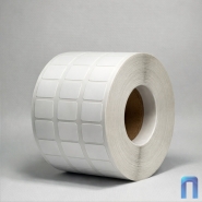 Этикетка термотрансферная полуглянец 20х20 мм (3000 шт, 3 ряда, втулка 40 мм)