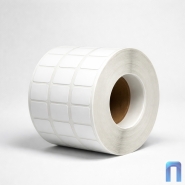 Этикетка термотрансферная полипропиленовая 20х20 мм (3330 шт, 3 ряда, втулка 40 мм)