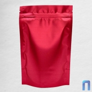 Пакет Дой Пак с замком метал. Красный матовый 105×150+(30+30) (50шт/уп)