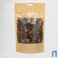 Пакет Дой Пак с замком Бумажный с окном 100 мм 110×185+(30+30) (50шт/уп)