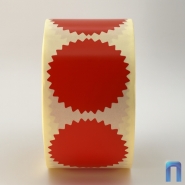 Этикетка термотрансферная полуглянец 55х55 мм (500 шт, красная звезда, втулка 40 мм)