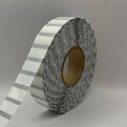 Этикетка термотрансферная полипропиленовая 15х9 мм (5000 шт, прозрачная с ч.меткой, втулка 40 мм)