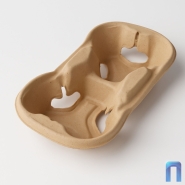 Держатель для 2-х стаканов бурый (150 шт/уп)