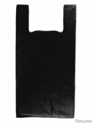 Пакет-майка ПНД 13мкм черный (38+23х70 см,100шт в упаковке)