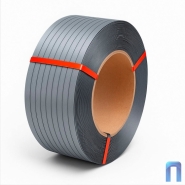 Лента ПП 12х0.5 мм, 3000 м (п/авт, серая, втулка 200 мм, стрейч)