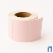 Этикетки для ВкусВилл 70х90 мм (500 этикеток, розовая, втулка 76 мм)