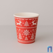 Стакан однослойный узоры 400 мл (Зимние, 50 шт/уп)