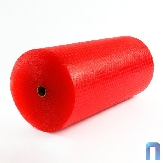 Пузырчатая плёнка 1,5 x 100 м (трехслойная, красная, 60 гр/м2)